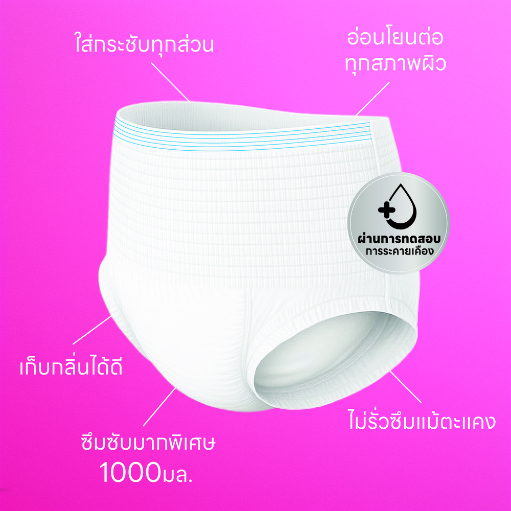 ส่งฟรี! กางเกงรุ่นซึมซับมากพิเศษ1000cc.